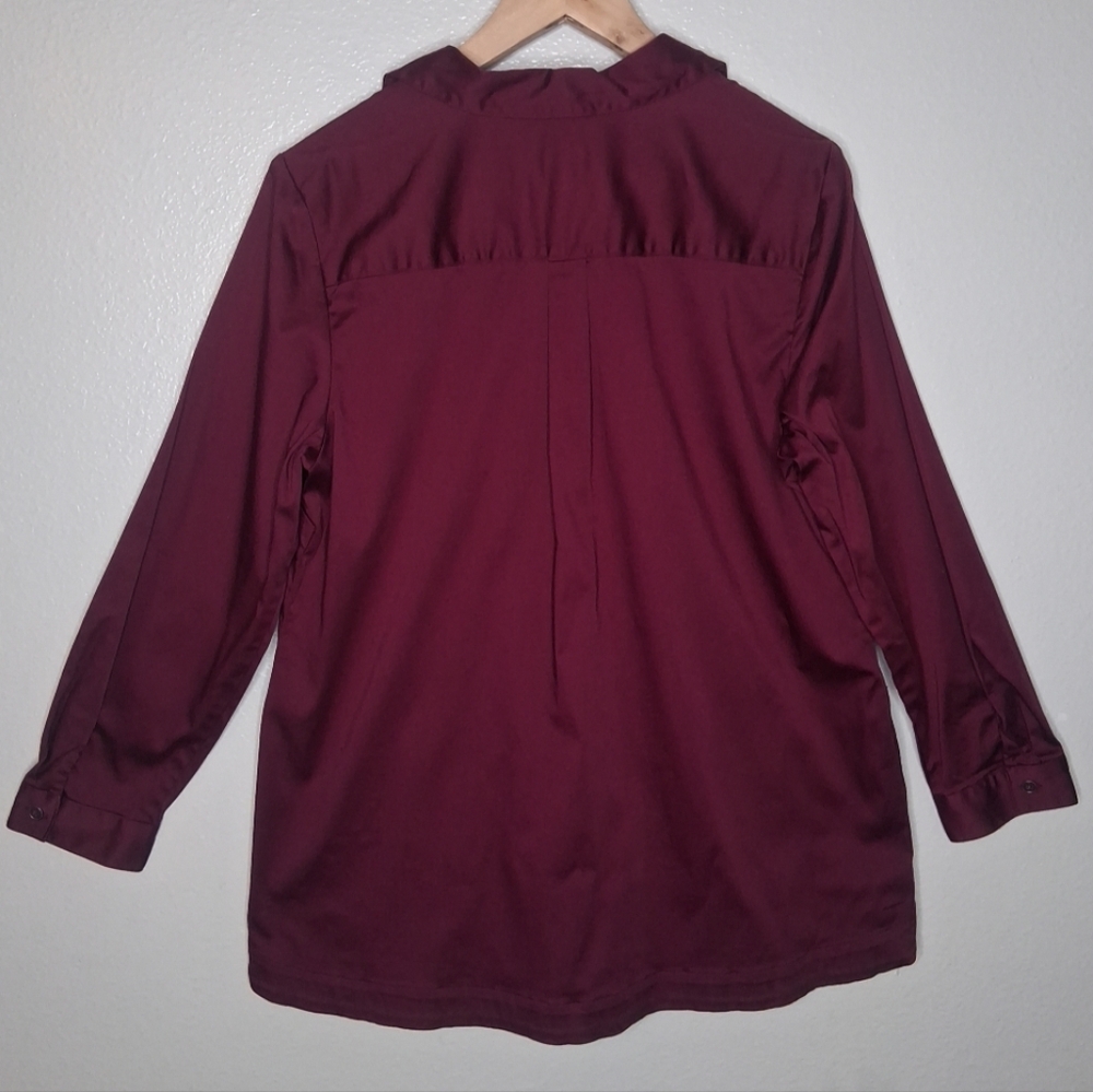 Chico's Pullover Tunic Top Side Button Detail Bur… - image 3